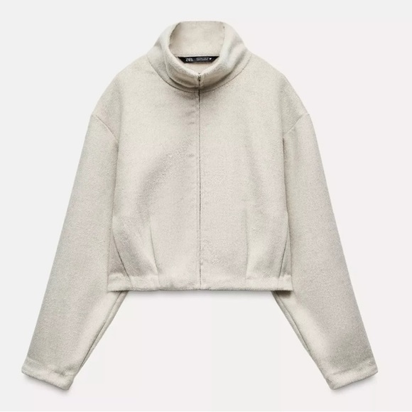 Zara Jackets & Blazers - Zara NWT cream soft bomber jacket